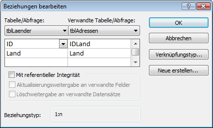 Verknüpfungstyp der Beziehung zu tblLaender