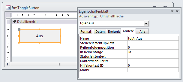 Eine einfache Umschaltfläche