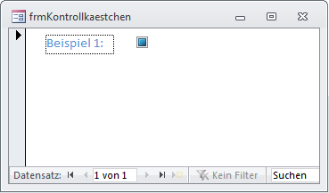 Kontrollkästchen ohne Wert
