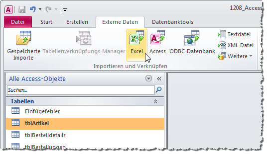 Access Daten Von Einer Tabelle In Eine Andere Kopieren Access und Excel: Import und Export - Startseite