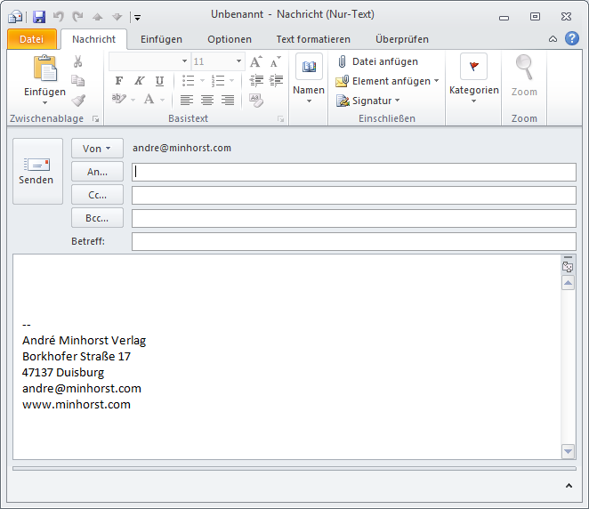 E Mails Mit Outlook Versenden Startseite
