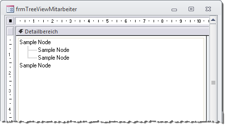 Basis für das zu füllende Formular mit TreeView-Steuerelement