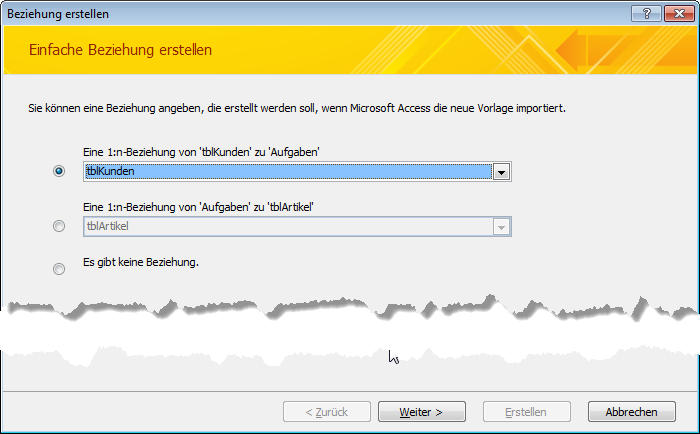 Anlegen einer Tabelle und des passenden Formulars