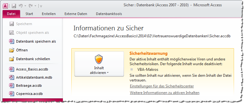 Details zur Sicherheitswarnung