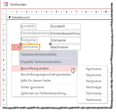 Doppelt vergebene Tastenkombination