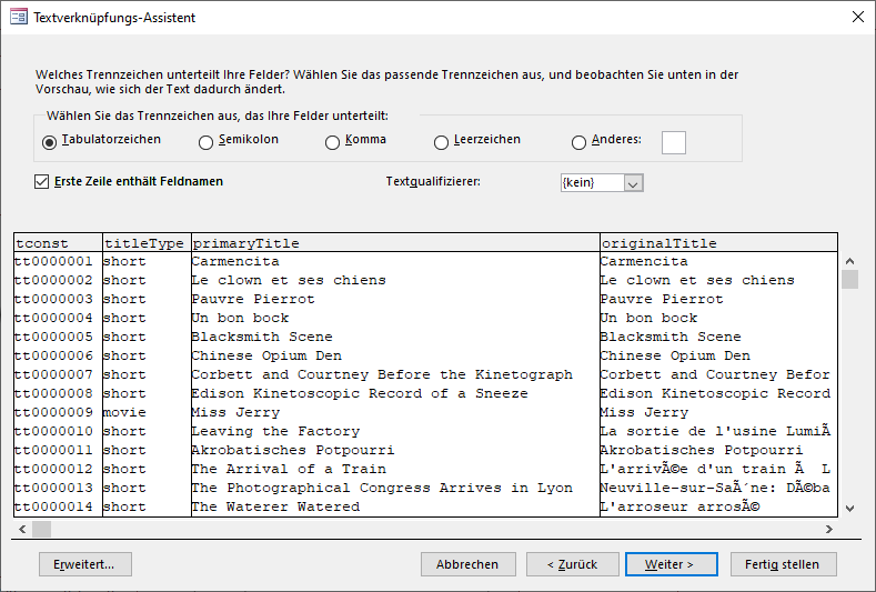 Textdatei verknüpfen