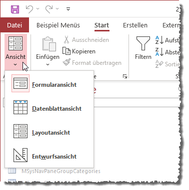 Das wohl meistgenutzte eingebaute splitButton-Element