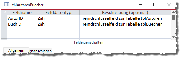 Erstellen der Verknüpfungstabelle für Autoren und Bücher