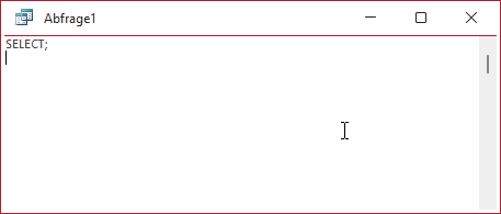 SQL-Ansicht einer Abfrage