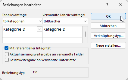 Eigenschaften der Beziehung