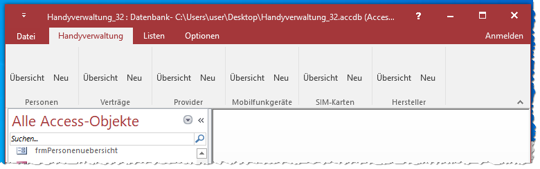 Das Ribbon zeigt keine Bilder an.
