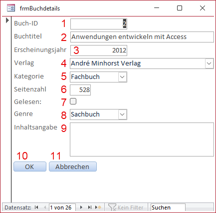 Aktivierreihenfolge in einem Formular