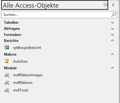 Die verschiedenen Bereiche des Navigationsbereichs