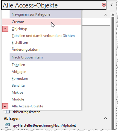Benutzerdefinierte Kategorie