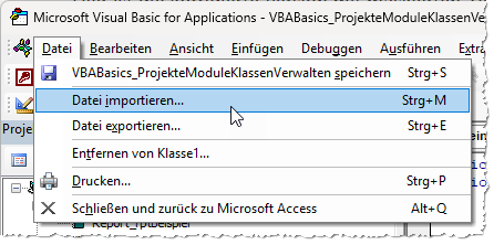Das Untermenü Datei