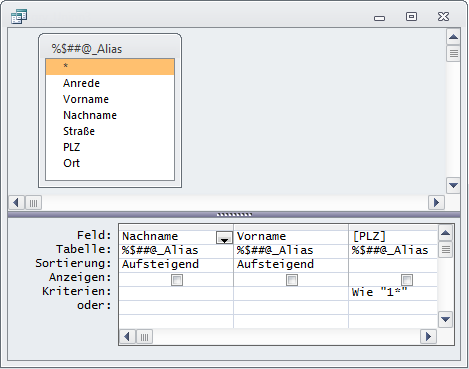 Dass es sich hier um eine UNION-Abfrage handelt, ist nicht gleich erkennbar